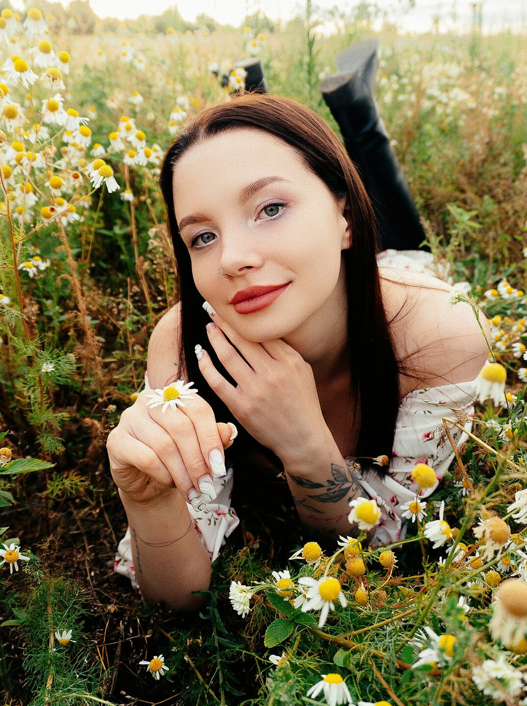 Portrait of a smiling Polish woman in her thirties with brown hair